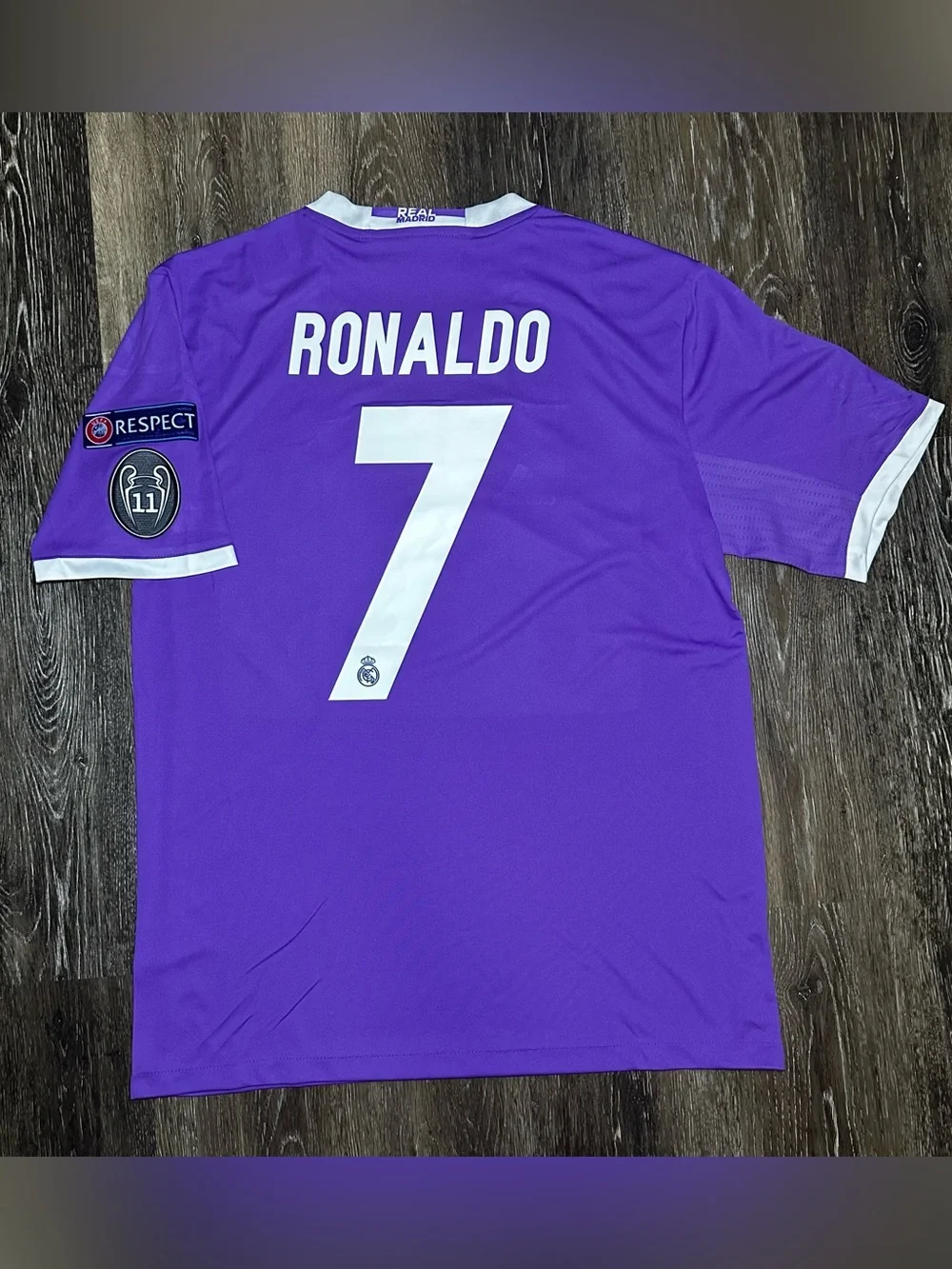REAL MADRID 2017/18 UEFA Champions League Final Ronaldo #7 purple jersey